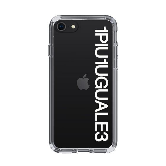Slim Protection Case for Apple iPhone SE 2nd Generation［ 1PIU1UGUALE3 - Logo - White ］