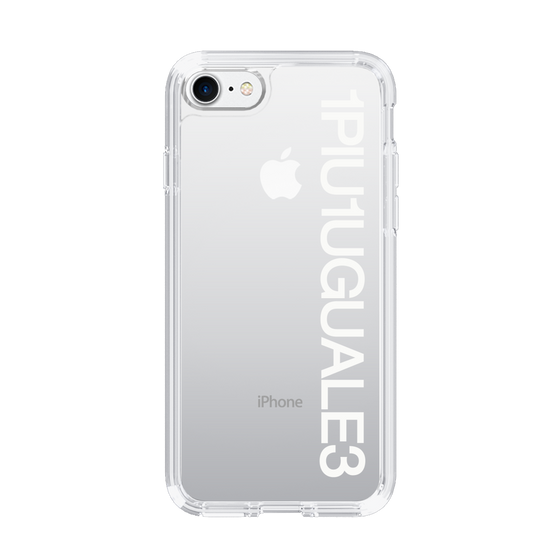 Slim Protection Case for Apple iPhone 7［ 1PIU1UGUALE3 - Logo - White ］