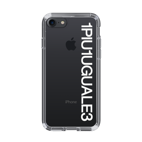 Slim Protection Case for Apple iPhone 7［ 1PIU1UGUALE3 - Logo - White ］