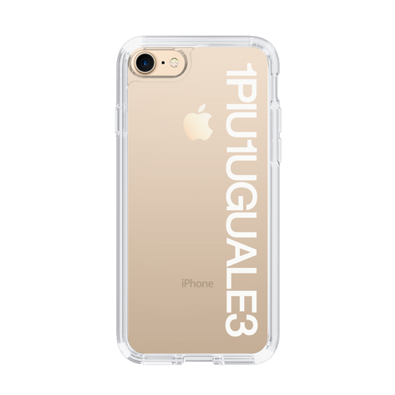 Slim Protection Case for Apple iPhone 7［ 1PIU1UGUALE3 - Logo - White ］
