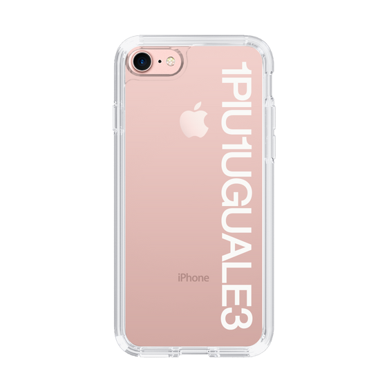 Slim Protection Case for Apple iPhone 7［ 1PIU1UGUALE3 - Logo - White ］