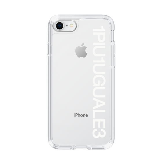 Slim Protection Case for Apple iPhone 8［ 1PIU1UGUALE3 - Logo - White ］