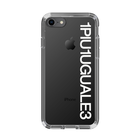 Slim Protection Case for Apple iPhone 8［ 1PIU1UGUALE3 - Logo - White ］