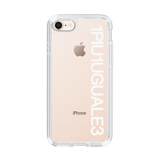 Slim Protection Case for Apple iPhone 8［ 1PIU1UGUALE3 - Logo - White ］
