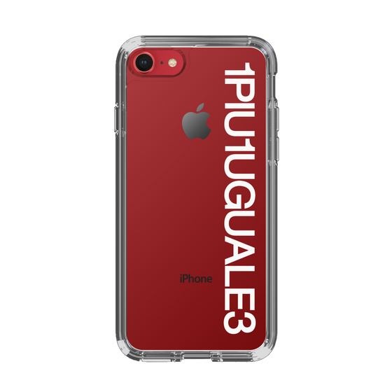 Slim Protection Case for Apple iPhone 8［ 1PIU1UGUALE3 - Logo - White ］