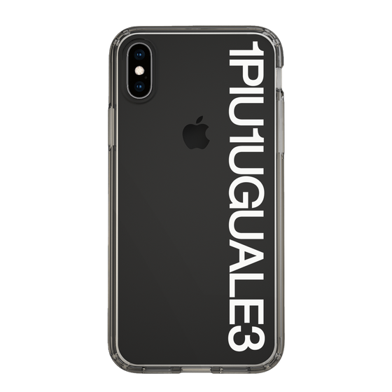 Slim Protection Case for Apple iPhone XS［ 1PIU1UGUALE3 - Logo - White ］