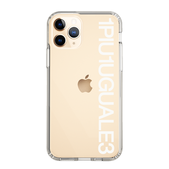 Slim Protection Case for Apple iPhone 11 Pro［ 1PIU1UGUALE3 - Logo - White ］