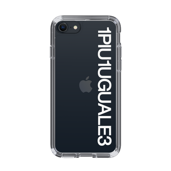 Slim Protection Case for Apple iPhone SE 3rd Generation［ 1PIU1UGUALE3 - Logo - White ］