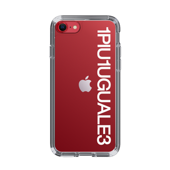 Slim Protection Case for Apple iPhone SE 3rd Generation［ 1PIU1UGUALE3 - Logo - White ］
