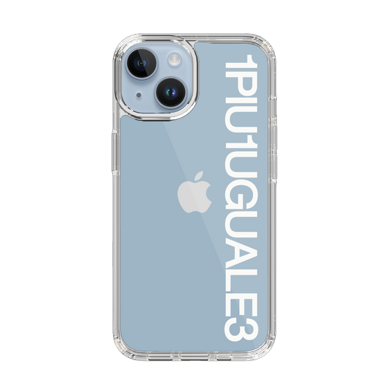 Slim Protection Case for Apple iPhone 14［ 1PIU1UGUALE3 - Logo - White ］