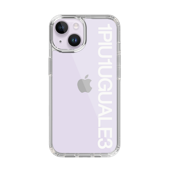 Slim Protection Case for Apple iPhone 14［ 1PIU1UGUALE3 - Logo - White ］