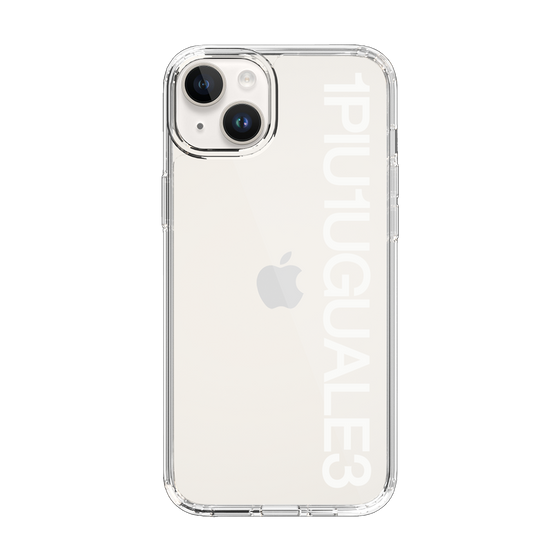 Slim Protection Case for Apple iPhone 14 Plus［ 1PIU1UGUALE3 - Logo - White ］