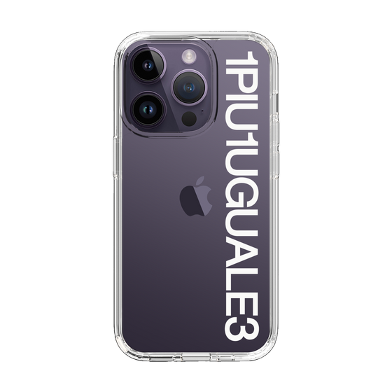 Slim Protection Case for Apple iPhone 14 Pro［ 1PIU1UGUALE3 - Logo - White ］