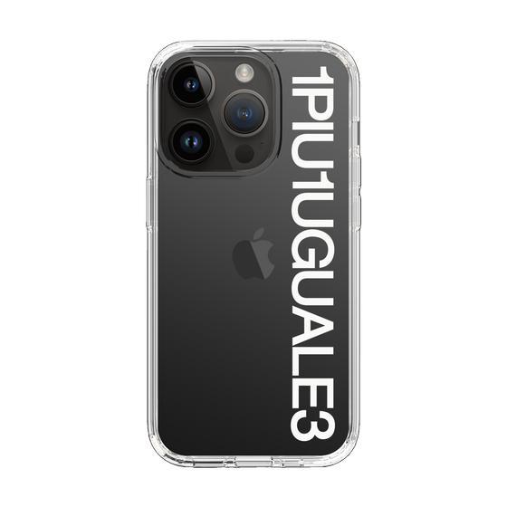 Slim Protection Case for Apple iPhone 14 Pro［ 1PIU1UGUALE3 - Logo - White ］