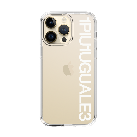 Slim Protection Case for Apple iPhone 14 Pro Max［ 1PIU1UGUALE3 - Logo - White ］