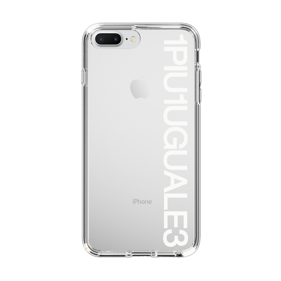 Slim Protection Case for Apple iPhone 7 Plus［ 1PIU1UGUALE3 - Logo - White ］