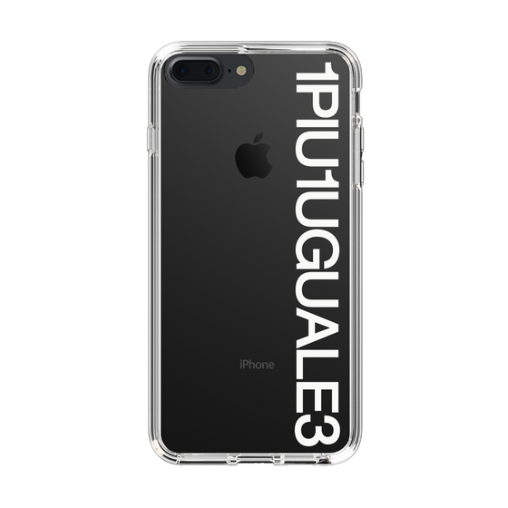Slim Protection Case for Apple iPhone 7 Plus［ 1PIU1UGUALE3 - Logo - White ］