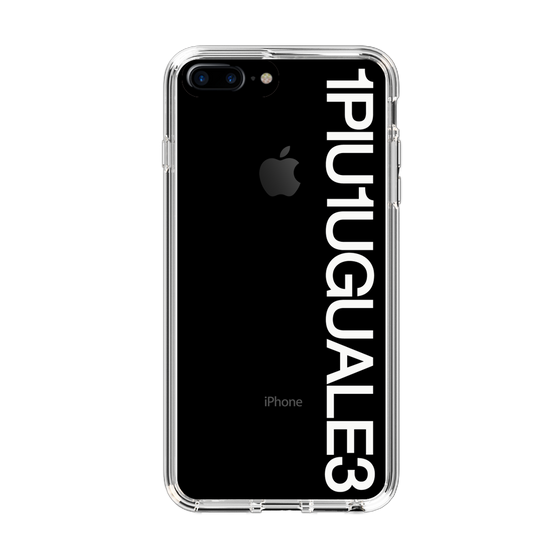 Slim Protection Case for Apple iPhone 7 Plus［ 1PIU1UGUALE3 - Logo - White ］