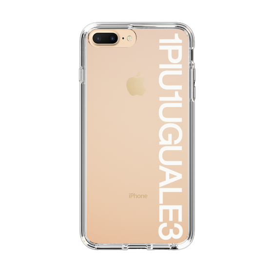 Slim Protection Case for Apple iPhone 7 Plus［ 1PIU1UGUALE3 - Logo - White ］