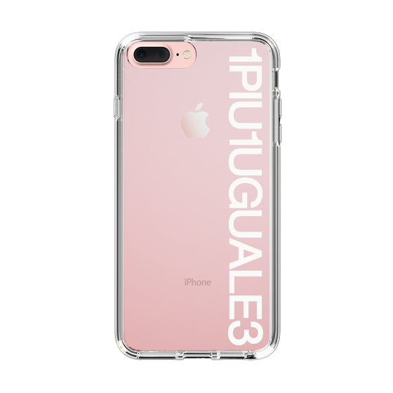 Slim Protection Case for Apple iPhone 7 Plus［ 1PIU1UGUALE3 - Logo - White ］
