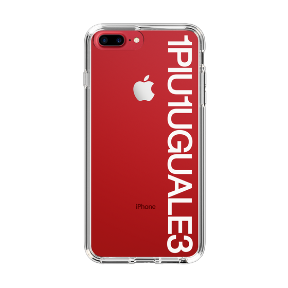 Slim Protection Case for Apple iPhone 7 Plus［ 1PIU1UGUALE3 - Logo - White ］