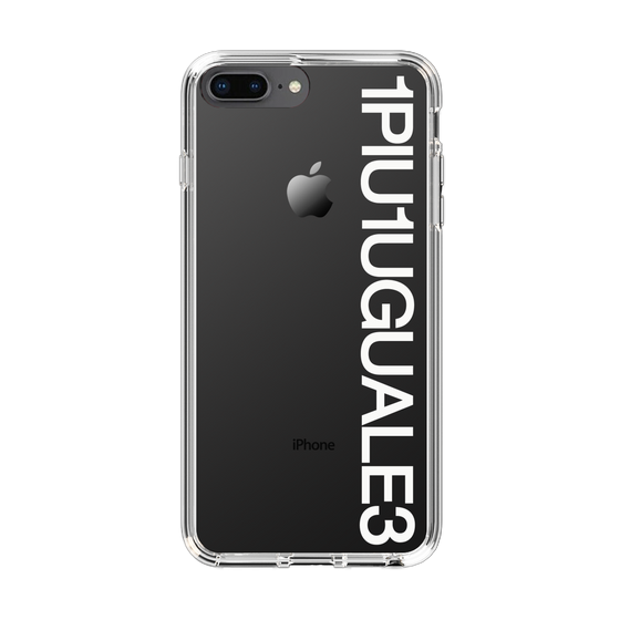 Slim Protection Case for Apple iPhone 8 Plus［ 1PIU1UGUALE3 - Logo - White ］