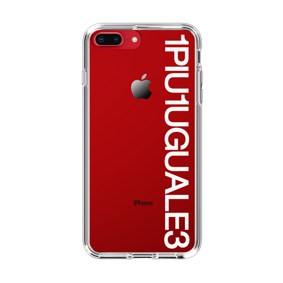 Slim Protection Case for Apple iPhone 8 Plus［ 1PIU1UGUALE3 - Logo - White ］