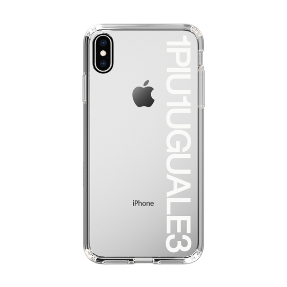 Slim Protection Case for Apple iPhone XS Max［ 1PIU1UGUALE3 - Logo - White ］