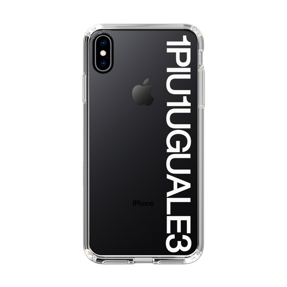 Slim Protection Case for Apple iPhone XS Max［ 1PIU1UGUALE3 - Logo - White ］