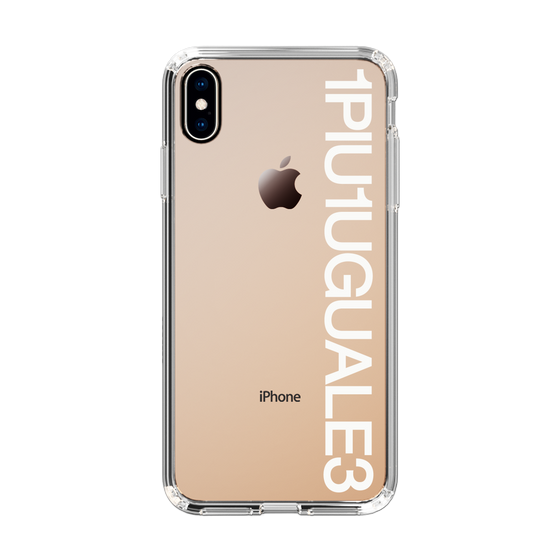 Slim Protection Case for Apple iPhone XS Max［ 1PIU1UGUALE3 - Logo - White ］
