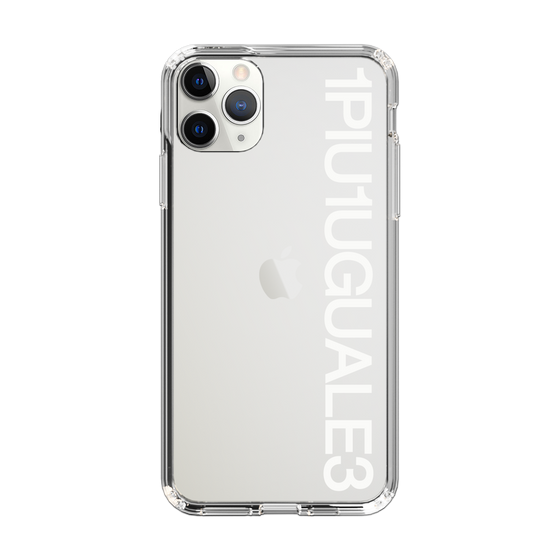 Slim Protection Case for Apple iPhone 11 Pro Max［ 1PIU1UGUALE3 - Logo - White ］