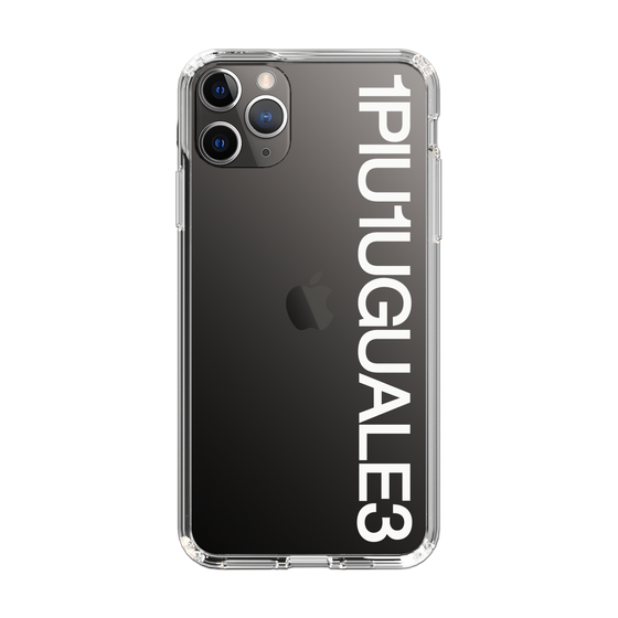 Slim Protection Case for Apple iPhone 11 Pro Max［ 1PIU1UGUALE3 - Logo - White ］