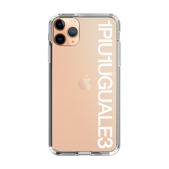 Slim Protection Case for Apple iPhone 11 Pro Max［ 1PIU1UGUALE3 - Logo - White ］