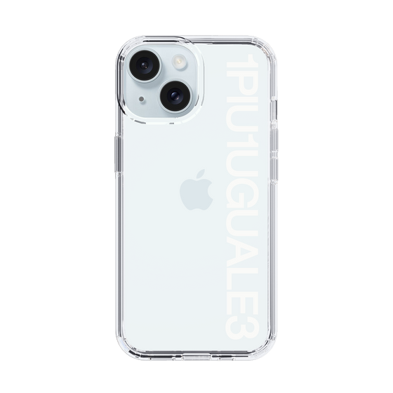 Slim Protection Case for Apple iPhone 15［ 1PIU1UGUALE3 - Logo - White ］