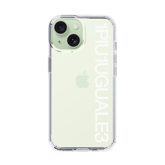 Slim Protection Case for Apple iPhone 15［ 1PIU1UGUALE3 - Logo - White ］