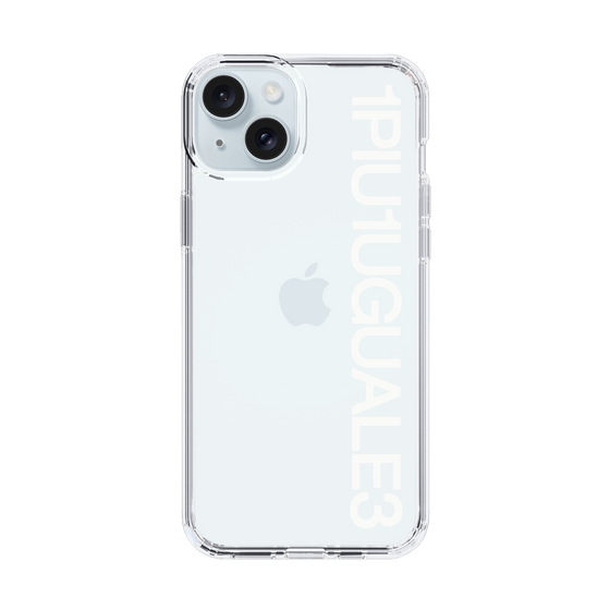 Slim Protection Case for Apple iPhone 15 Plus［ 1PIU1UGUALE3 - Logo - White ］