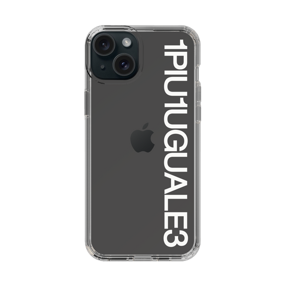 Slim Protection Case for Apple iPhone 15 Plus［ 1PIU1UGUALE3 - Logo - White ］