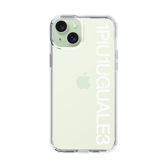 Slim Protection Case for Apple iPhone 15 Plus［ 1PIU1UGUALE3 - Logo - White ］