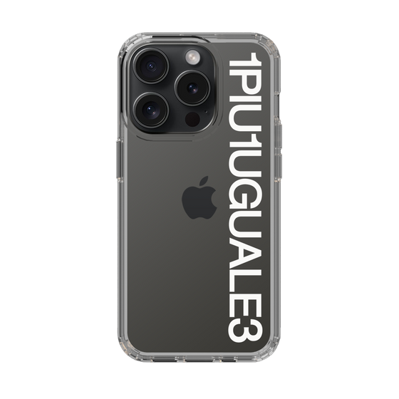 Slim Protection Case for Apple iPhone 15 Pro［ 1PIU1UGUALE3 - Logo - White ］