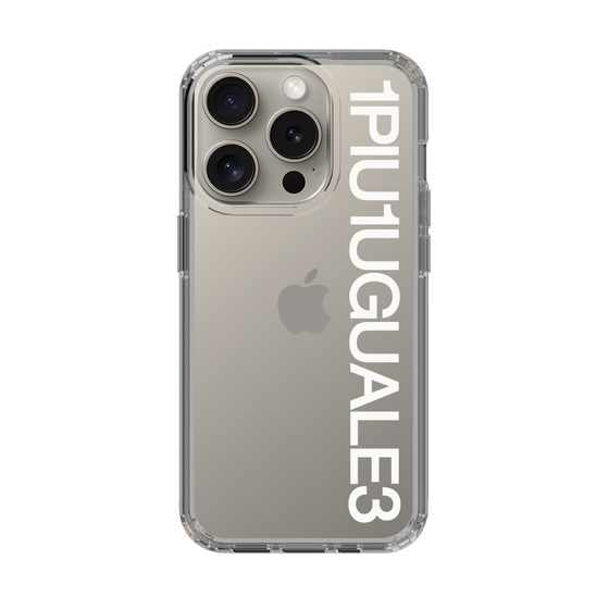 Slim Protection Case for Apple iPhone 15 Pro［ 1PIU1UGUALE3 - Logo - White ］