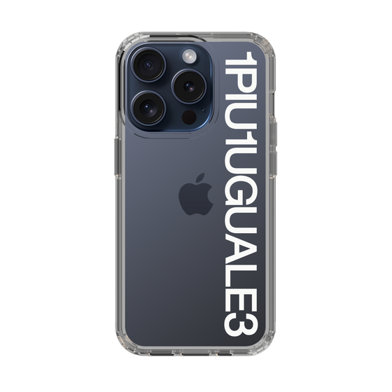 Slim Protection Case for Apple iPhone 15 Pro［ 1PIU1UGUALE3 - Logo - White ］