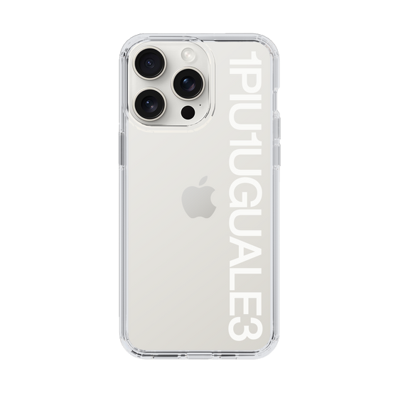 Slim Protection Case for Apple iPhone 15 Pro Max［ 1PIU1UGUALE3 - Logo - White ］