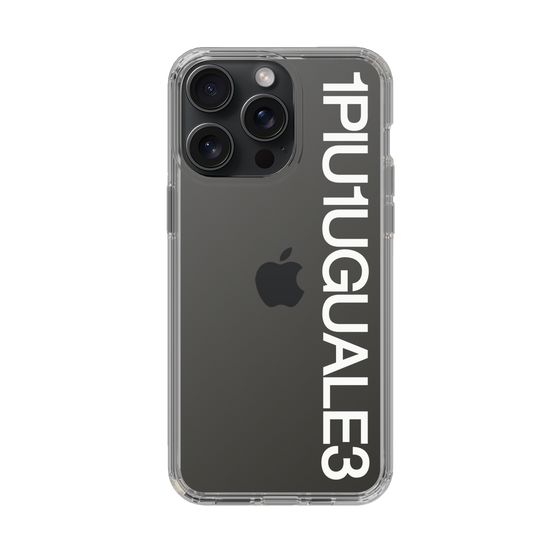 Slim Protection Case for Apple iPhone 15 Pro Max［ 1PIU1UGUALE3 - Logo - White ］