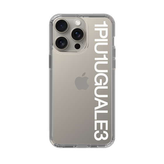 Slim Protection Case for Apple iPhone 15 Pro Max［ 1PIU1UGUALE3 - Logo - White ］