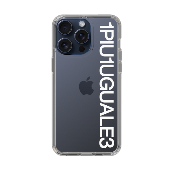 Slim Protection Case for Apple iPhone 15 Pro Max［ 1PIU1UGUALE3 - Logo - White ］