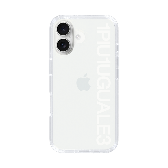 Slim Protection Case for Apple iPhone 16［ 1PIU1UGUALE3 - Logo - White ］