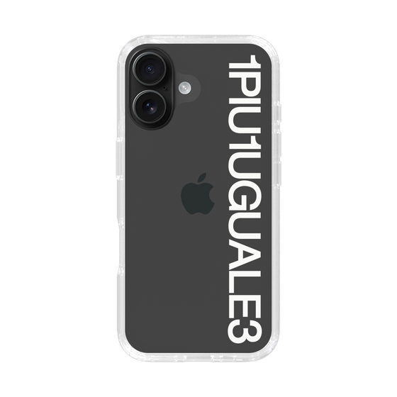 Slim Protection Case for Apple iPhone 16［ 1PIU1UGUALE3 - Logo - White ］