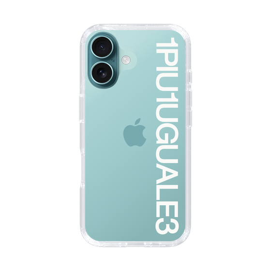 Slim Protection Case for Apple iPhone 16［ 1PIU1UGUALE3 - Logo - White ］