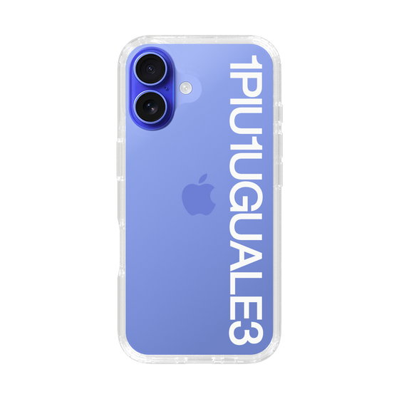 Slim Protection Case for Apple iPhone 16［ 1PIU1UGUALE3 - Logo - White ］