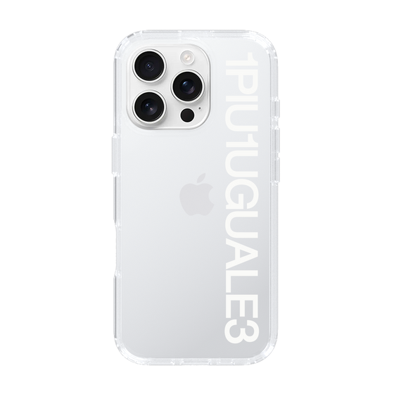 Slim Protection Case for Apple iPhone 16 Pro［ 1PIU1UGUALE3 - Logo - White ］